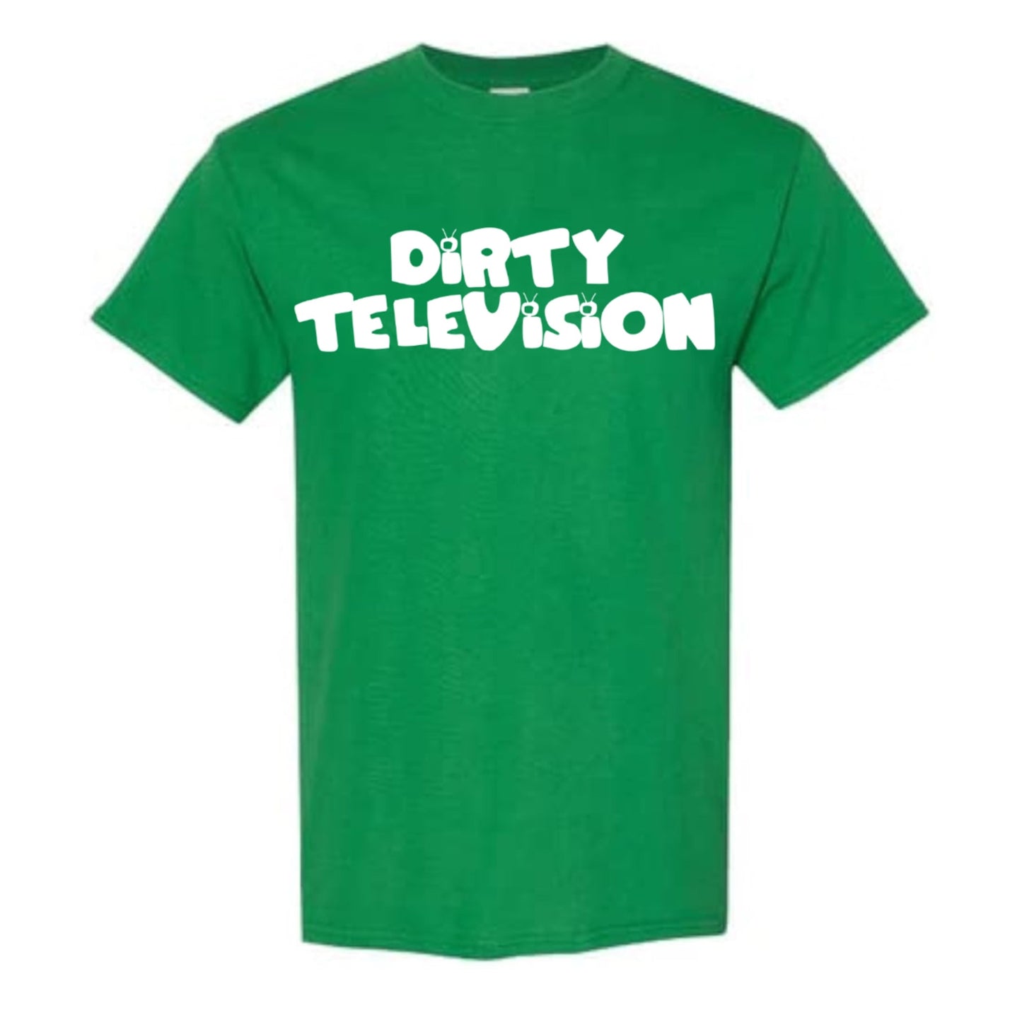 Dirty Television Green Tee