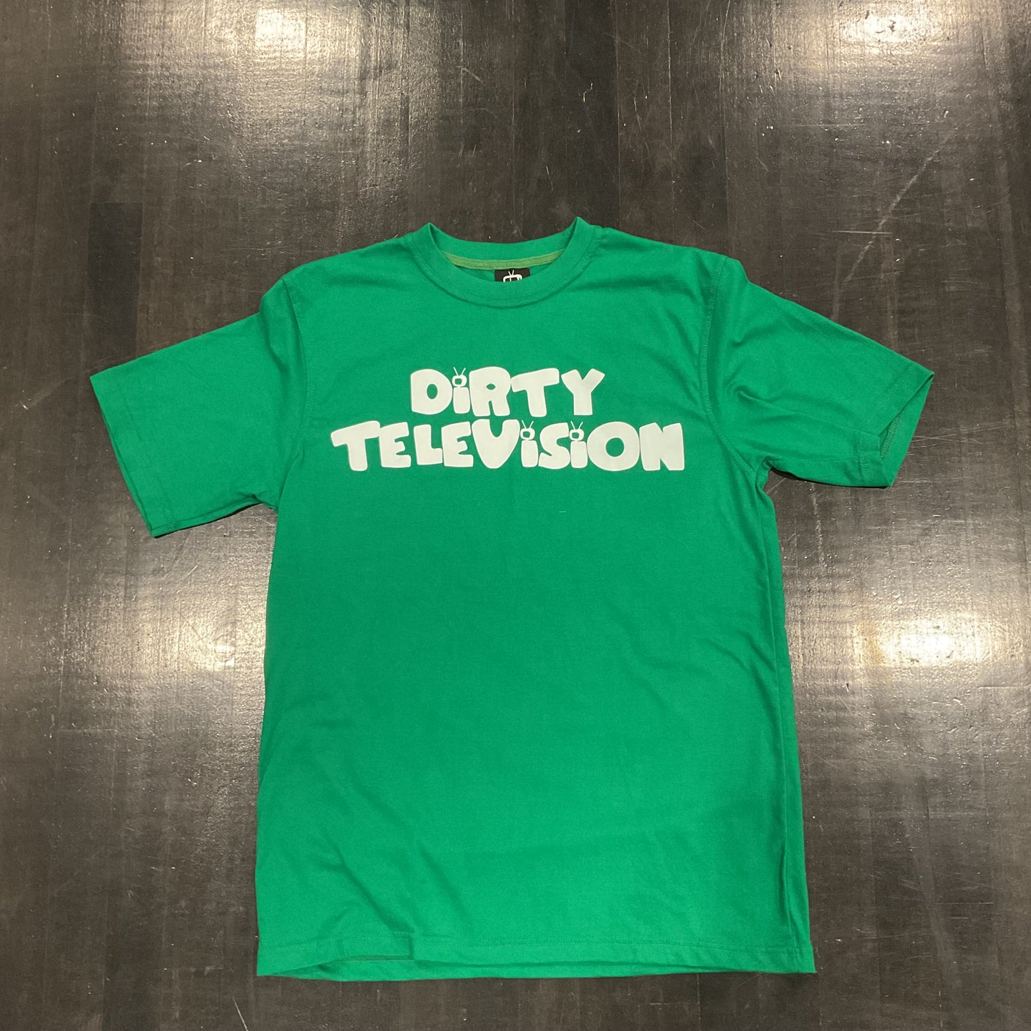 Dirty Television Green Tee